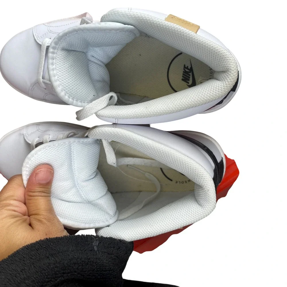 Nike Court Royale 8.5 Mid Men Shoes Sneakers‎ White Black Leather Comfort SU